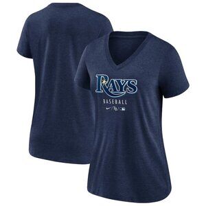 Tampa Bay Rays Nike Heather Navy Authentic Collection Tri-Blend V-Neck NWT M